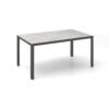 Kettler "Cubic" Gartentisch, Gestell Aluminium anthrazit, Tischplatte HPL hellgrau meliert, 160x95 cm