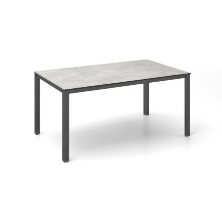 Kettler "Cubic" Gartentisch, Gestell Aluminium anthrazit, Tischplatte HPL hellgrau meliert, 160x95 cm