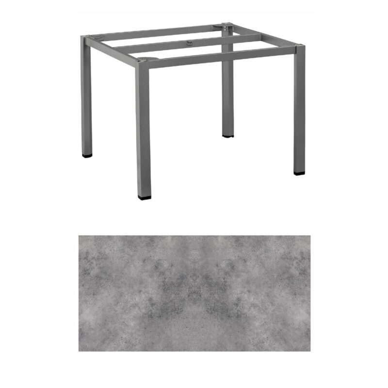 Kettler "Cubic" Tischgestell 95x95 cm, Aluminium anthrazit mit HPL-Platte anthrazit