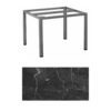 Kettler "Cubic" Tischgestell 95x95 cm, Aluminium anthrazit mit HPL-Platte Marmor grau