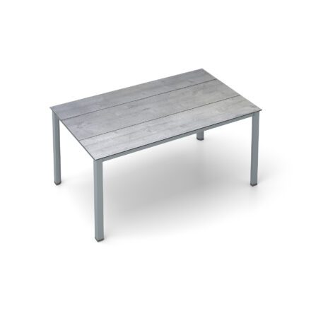 Kettler "Cubic" Gartentisch, Gestell Aluminium silber, Tischplatte HPL grau mit Fräsung, 160x95 cm