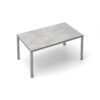 Kettler "Cubic" Gartentisch, Gestell Aluminium silber, Tischplatte HPL hellgrau meliert, 160x95 cm