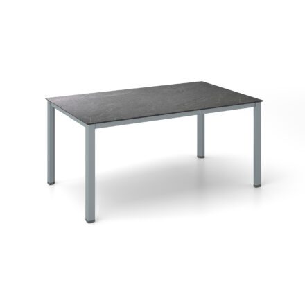 Kettler "Cubic" Gartentisch, Gestell Aluminium silber, Tischplatte HPL Jura anthrazit, 160x95 cm