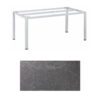 Kettler "Cubic" Tischgestell 160x95 cm, Aluminium silber mit HPL-Platte Jura anthrazit