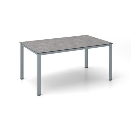 Kettler "Cubic" Gartentisch, Gestell Aluminium silber, Tischplatte HPL Kalksandstein, 160x95 cm