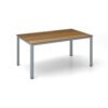 Kettler "Cubic" Gartentisch, Gestell Aluminium silber, Tischplatte HPL Teak-Optik mit Fräsung, 160x95 cm