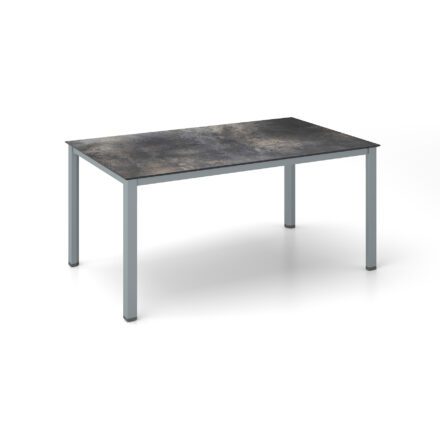 Kettler "Cubic" Gartentisch, Gestell Aluminium silber, Tischplatte HPL Titanit anthrazit, 160x95 cm