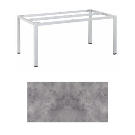 Kettler "Cubic" Tischgestell 180x95 cm, Aluminium silber mit HPL-Platte anthrazit
