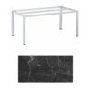 Kettler "Cubic" Tischgestell 180x95 cm, Aluminium silber mit HPL-Platte Marmor grau
