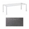 Kettler "Cubic" Tischgestell 220x95 cm, Aluminium silber mit HPL-Platte Jura anthrazit