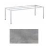 Kettler "Cubic" Tischgestell 220x95 cm, Aluminium silber mit HPL-Platte silber-grau