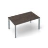 Kettler "Edge" Gartentisch, Gestell Aluminium silber, Tischplatte Keramik grau-taupe, 160x95 cm