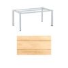 Kettler "Edge" Gartentisch, Tischgestell 180x95cm, Alu silber, mit Tischplatte Teak