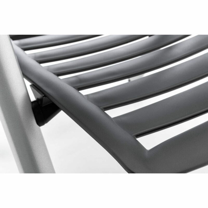 Kettler "Wave" Multipositionssessel, Gestell Aluminium silber, Sitzfläche Kunststoff anthrazit