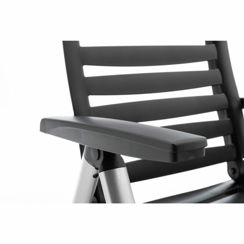 Kettler "Wave" Multipositionssessel, Gestell Aluminium silber, Sitzfläche Kunststoff anthrazit