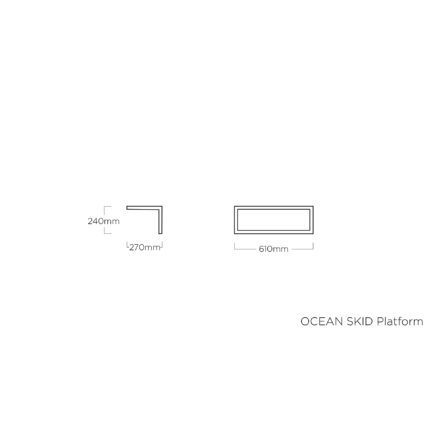 Kettler "Ocean Skid Platform" Ablagetisch - Maße