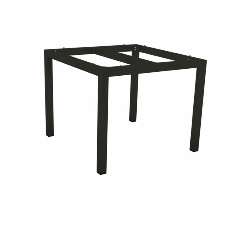 Stern Tischgestell Aluminium schwarz matt, 80x80 cm
