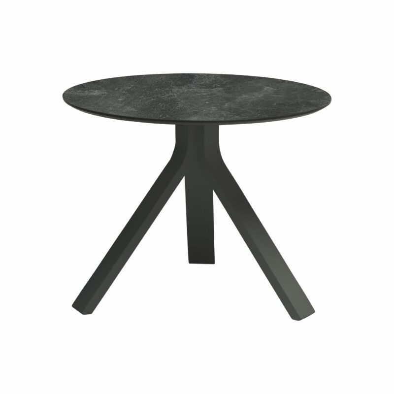 Stern "Freddie" Beistelltisch, Gestell Aluminium anthrazit, Tischplatte HPL Slate, Ø 55 cm, Höhe 43 cm