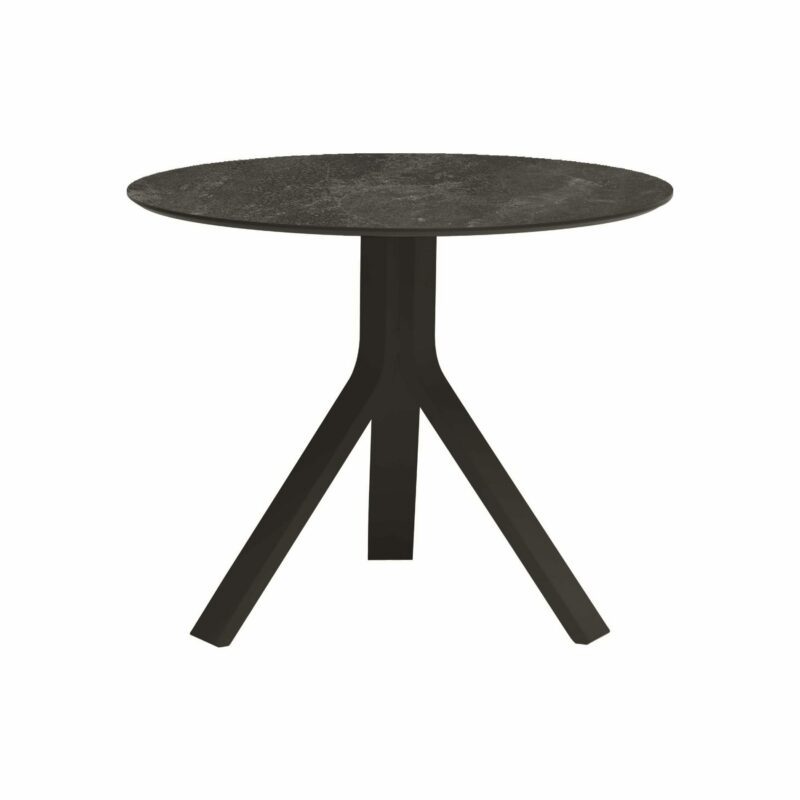 Stern "Freddie" Beistelltisch, Gestell Aluminium schwarz matt, Tischplatte HPL Slate, Ø 65 cm, Höhe 53 cm