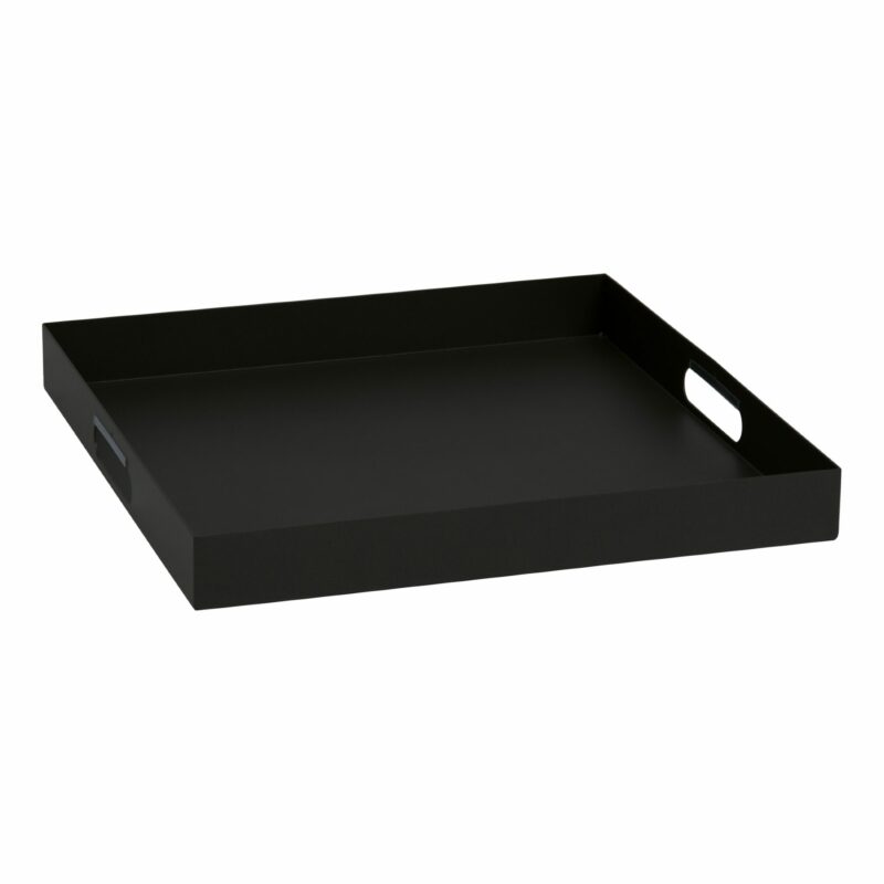 Stern Tablett, Aluminium schwarz matt, 60x60x7 cm