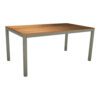 Stern Tischsystem Gartentisch, Gestell Aluminium graphit, Tischplatte Teakholz Einzelleisten, 161x91 cm