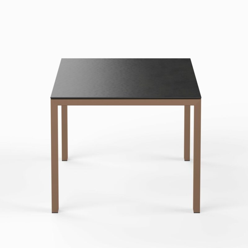 SIT Mobilia "Olympia Oslo Cobre" Gartentisch 160x95 cm, Gestell Edelstahl Kupfer verchromt, Tischplatte Dekton Sirius