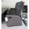 Ploß "Rocking Comfort" Loungesofa 3-Sitzer, Gestell Aluminium, Polyrattan-Geflecht grau-braun meliert, Sitz- und Rückenpolster anthrazit, Ausstellung Karlsruhe