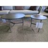 Cane-line "Twist" Beistelltische, Gestell Alu light grey, Platte HPL dark grey – Ausstellung Karlsruhe