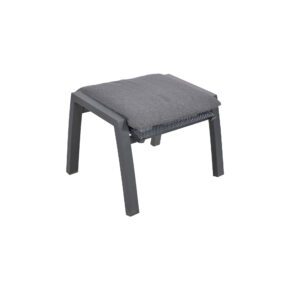 Lesli Living "Allegro" Loungehocker, Alu charcoal, Sitzkissen Olefin anthrazit
