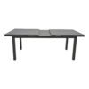 Lesli Living "Baleno" Ausziehtisch 180/240x100 cm, Gestell Aluminium anthrazit, Tischplatte Keramikglas negro
