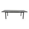 Lesli Living "Baleno" Ausziehtisch 180/240x100 cm, Gestell Aluminium anthrazit, Tischplatte Keramikglas negro