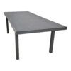 Lesli Living "Baleno" Ausziehtisch 180/240x100 cm, Gestell Aluminium anthrazit, Tischplatte Keramikglas negro