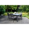 Lesli Living "Baleno" Ausziehtisch 180/240x100 cm, Gestell Aluminium anthrazit, Tischplatte Keramikglas negro