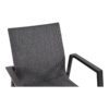 Lesli Living "Fardau Negro" Stapelstuhl gepolstert, Gestell Aluminium anthrazit matt, Sitzfläche Textilen schwarz-grau