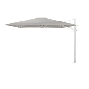 4Seasons Outdoor Pendelschirm "Siesta Premium", Gestell Alu weiß, Bezug mid grey