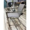 Home Islands "Daiki" Freischwinger, Gestell Edelstahl, Sitz Textilgewebe silver black, Armlehnen Alu, Ausstellung Stockach