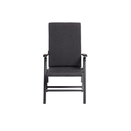 Kettler Diamond Klappsessel, Aluminium anthrazit, Bezug Sunbrella® sooty, Armlehnen Teak