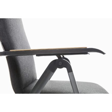 Kettler Diamond Klappsessel, Aluminium anthrazit, Bezug Sunbrella® sooty, Armlehnen Teak