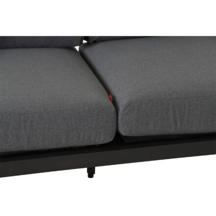 Siena Garden "Alvida" Loungesofa, Gestell Aluminium matt anthrazit, Polster grau, Ablage Teakholz