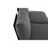 Siena Garden "Alvida" Loungesofa links, Gestell Aluminium matt anthrazit, Polster grau, Ablage Teakholz