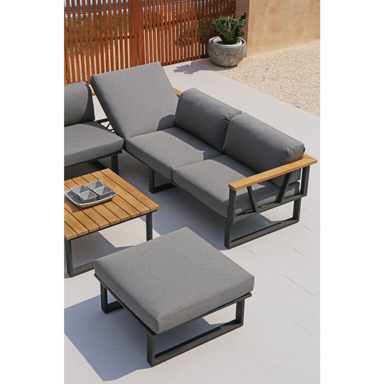 Zebra Belvedere 3Sitzer Loungesofa, verstellbar, graphite