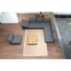 Zebra "Cubo" Loungeserie, Gestelle Aluminium graphite, Polster Olefin dark grey, Tischplatte Teakholz