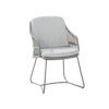 4Seasons Outdoor "Sempre" Diningsessel, Edelstahl anthrazit, Rope silver grey