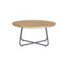 4seasons Outdoor "Verdi" Loungetisch, Ø 73 cm, Alu anthrazit, Tischplatte Teak