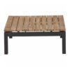 Siena Garden "Alvida" Loungetisch, Gestell Aluminium matt anthrazit, Tischplatte Teakholz, 74x74 cm