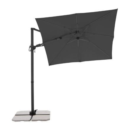 Derby "DX" Ampelschirm, quadratisch, 210x210 cm, Farbe 840 Anthrazit