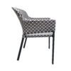 Hartman "Kelly" Diningsessel, Gestell Aluminium carbon black, Sitzfläche Polyrattan White&Black