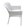 Hartman "Kelly" Diningsessel, Gestell Aluminium royal white, Sitzfläche Polyrattan Moccacino