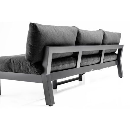 Kettler Comfort Loungesofa 3-sitzig, Alu anthrazit matt, Outdoorbezug graphit