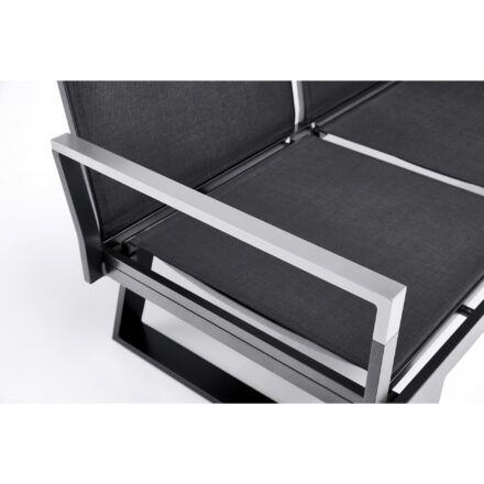 Kettler Rasmus Lounge/Liege, 3-sitzig, Alu anthrazit, Twitchell® charcoal, Armlehne Alu